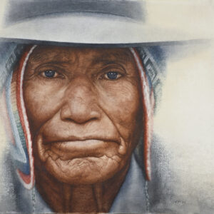Hombre de la Isla de Taquile · Transparent watercolor, Acuarela transparente · 14" x 22", 35 x 53 cms.