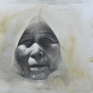 Mujer de Isla de Taquile 2, Perú · Watercolor, Acuarela transparente · 22" x 14", 30 x 35 cms.
