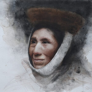 Mujer de Patacancha, Perú · Watercolor, Acuarela transparente · 22" x 14", 35 x 51 cms.
