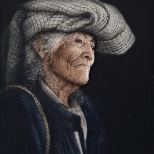 Mixe Lady  · Watercolor, acuarela transparente · 30" x 22", 76 x 56 cms.