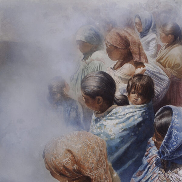 Olvidados, acuarela, 74 x 54 cms.